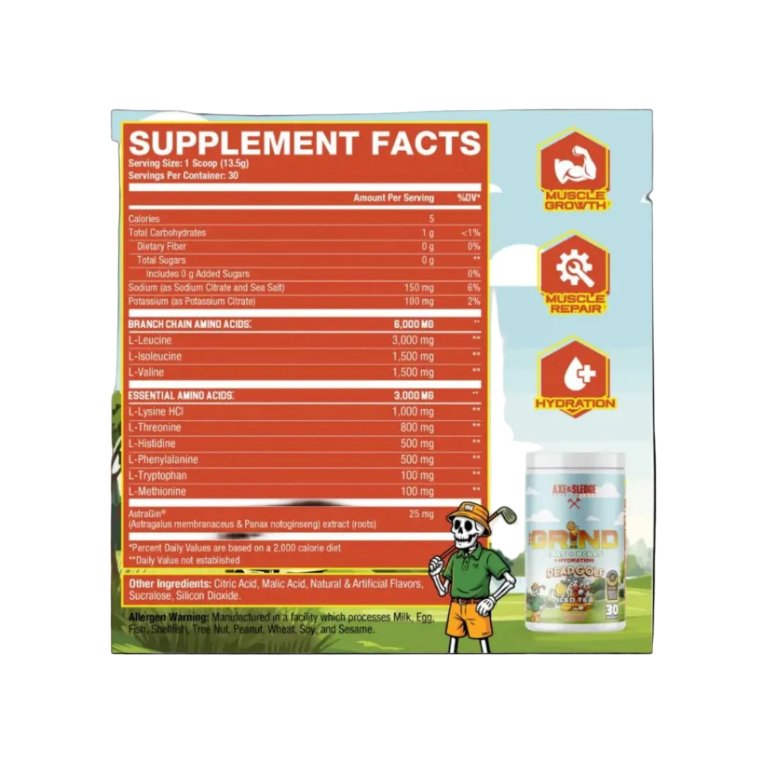 Axe & Sledge Supplements The Grind EAA/BCAA Intra Workout Powder 30 Servings