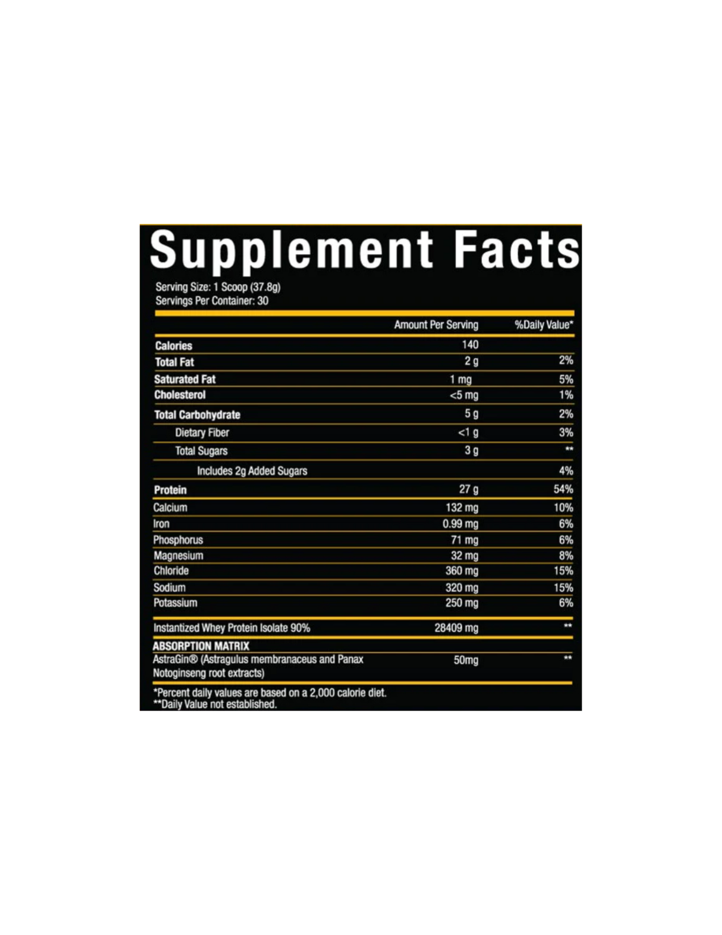 "Xtremis Cartel Iso Cartel Whey Protein Isolate Supplement Facts-The Supplement Stop"