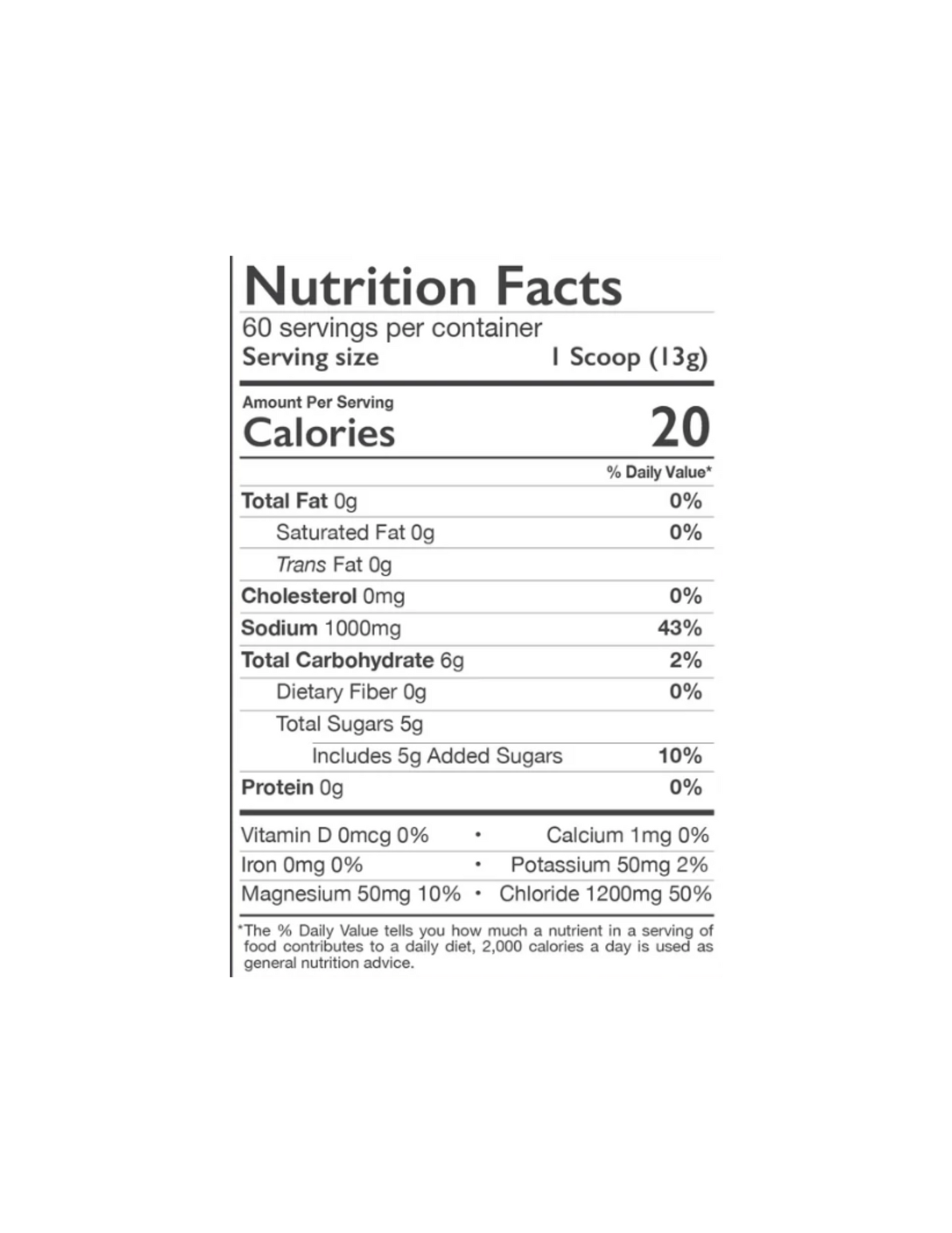 Raw Nutrition Replenish Electrolyte Recovery Blend Supplement Facts-The Supplement Stop