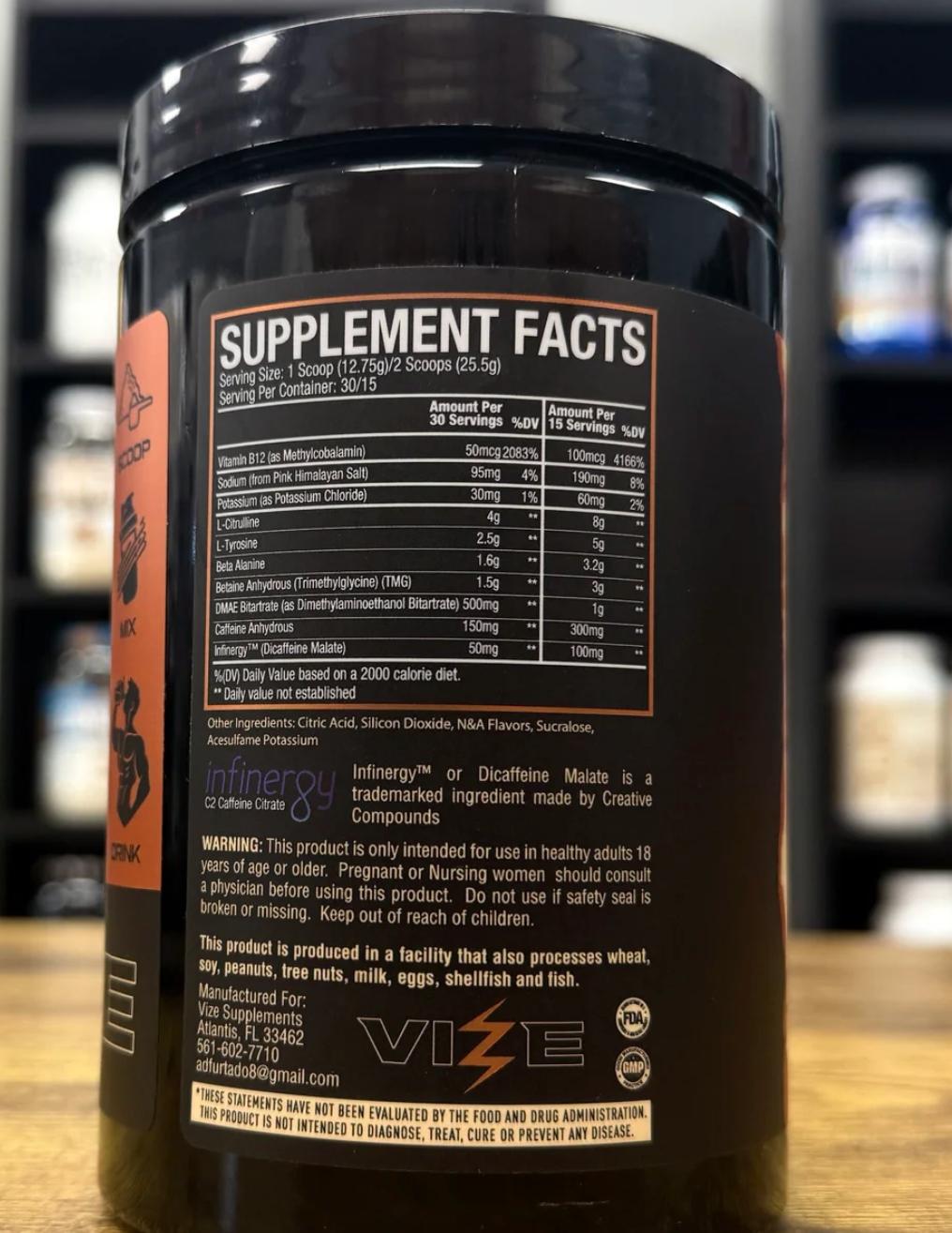 VIZE SUPPLEMENTS Preworkout-The Supplement Stop