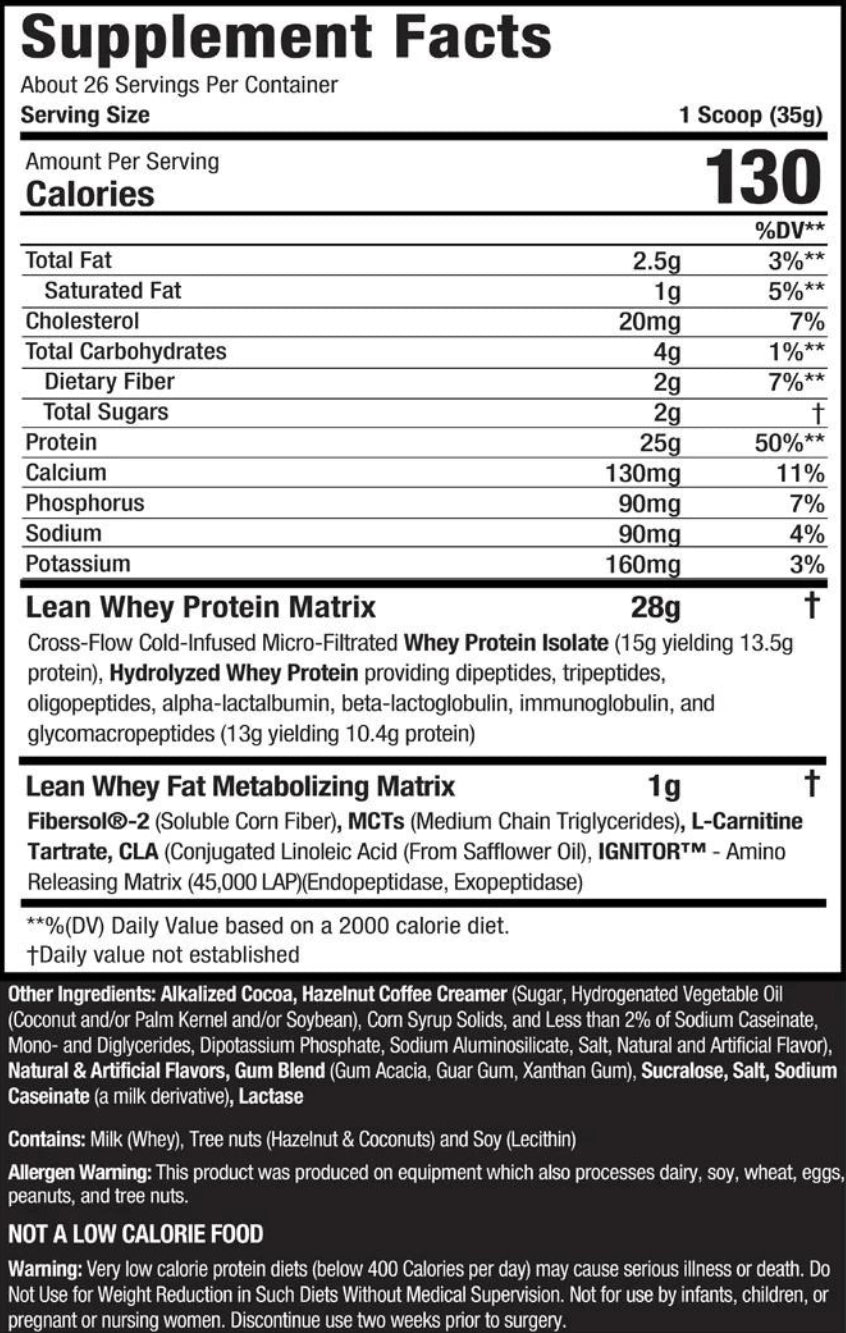 Musclesport Lean Whey Carrot Cake 2 LB