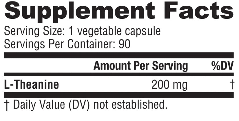 Nutrabio L-Theanine 200 mg