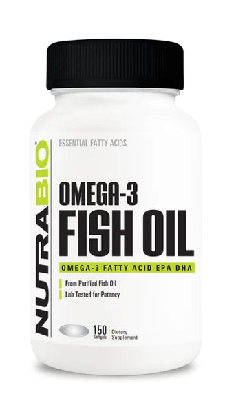 NutraBio Omega 3 Fish Oil 150 Softgels