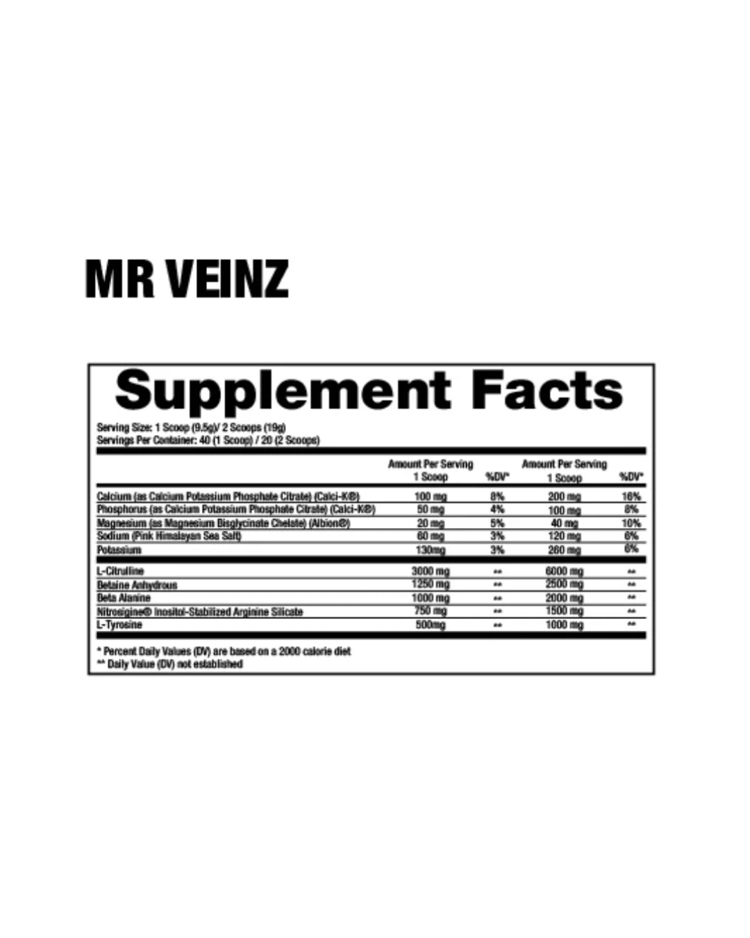 Dragon Pharma Mr. Veinz Non-Stim Preworkout