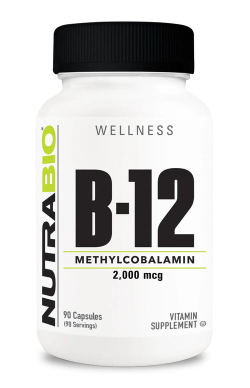 NutraBio Methyl B-12 2000 mcg 90 Vegetable Capsules