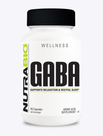 NutraBio GABA (500 mg) 90 Vegetable Capsules