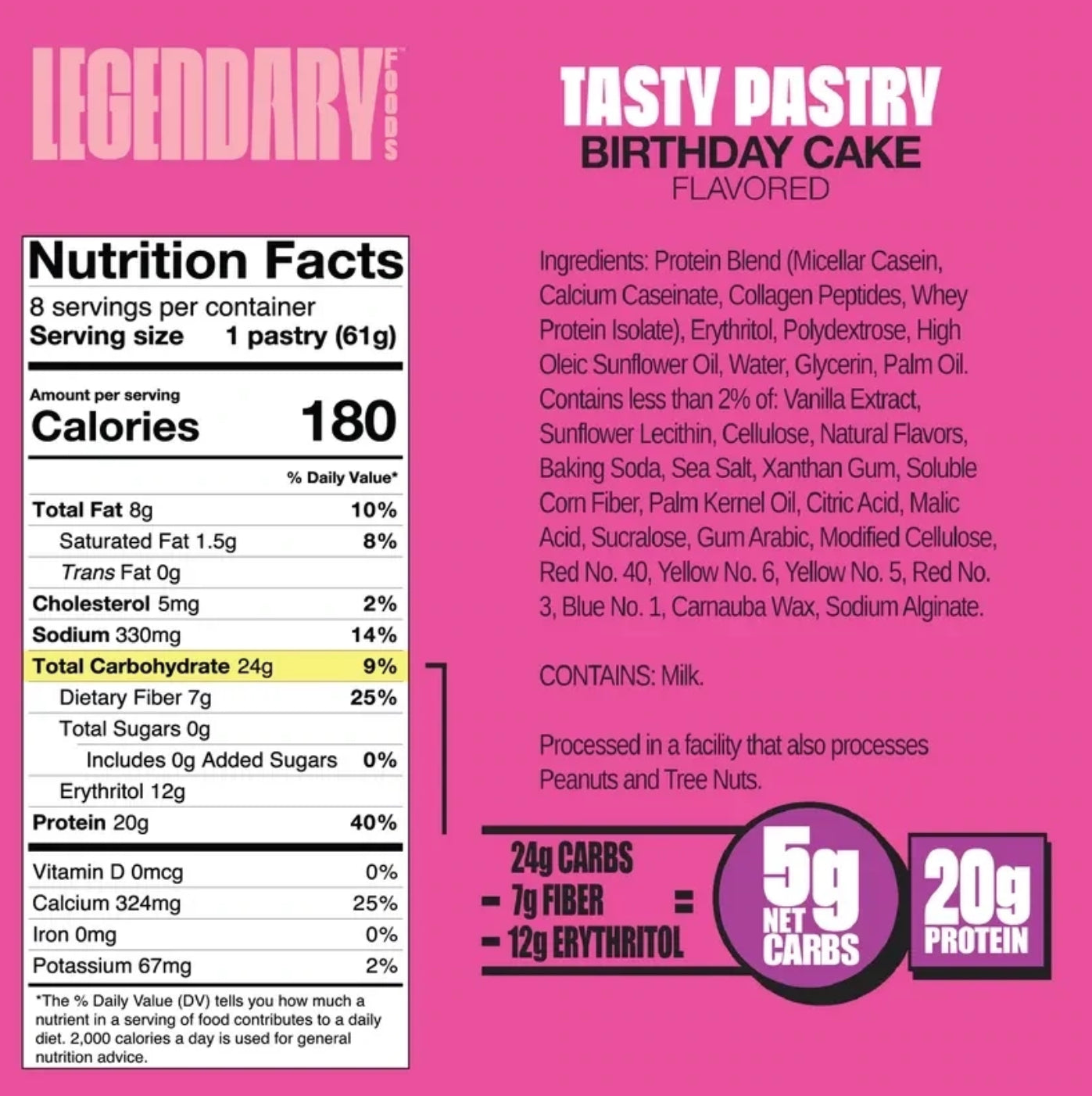 Legendary Foods Protein Pastry Birthday Cake