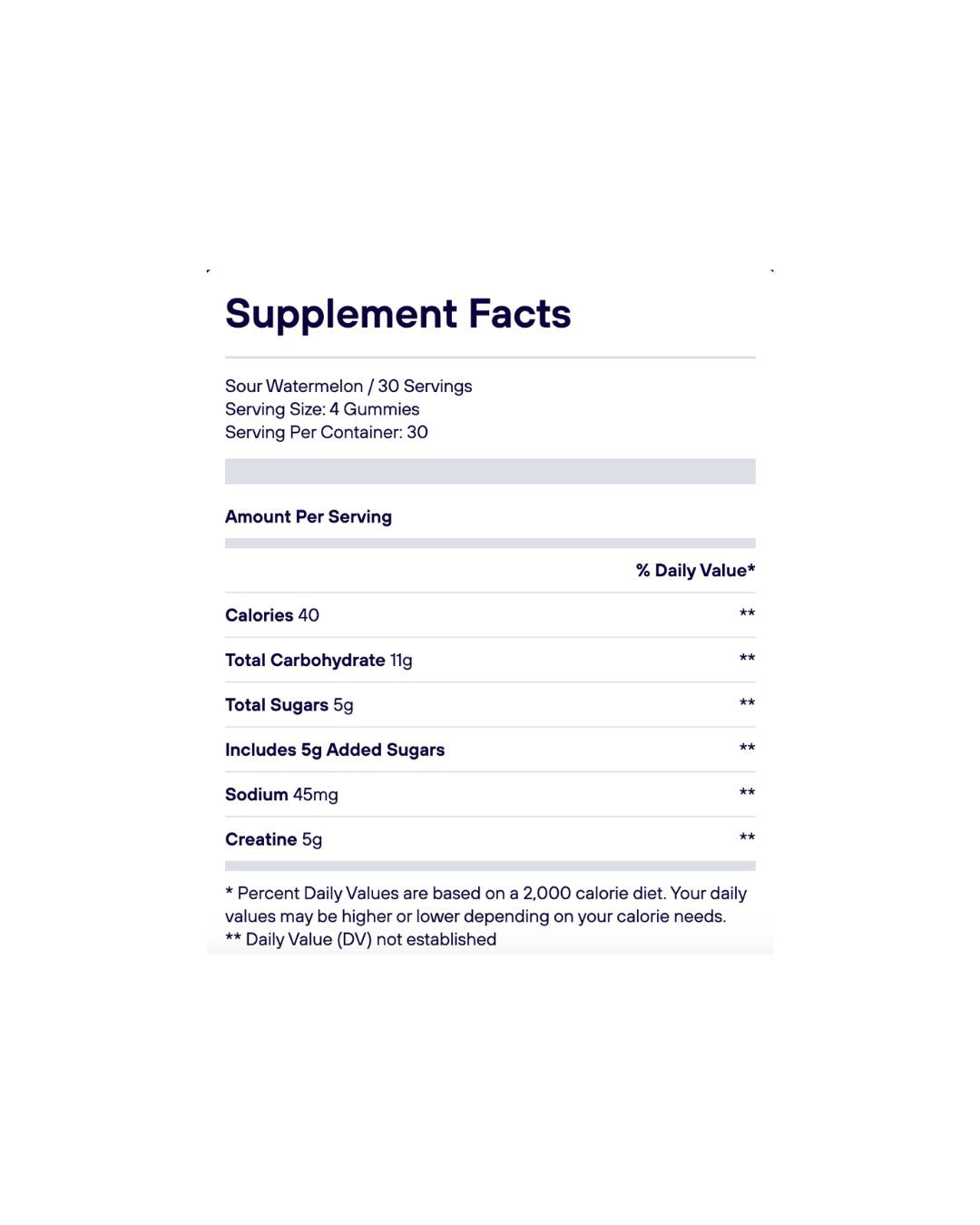 Raw Nutrition Creatine Gummies 30 Servings