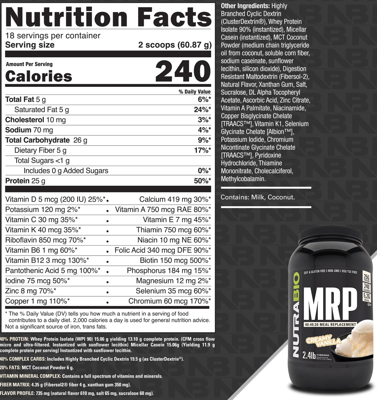 Nutrabio MRP Chocolate Milkshake