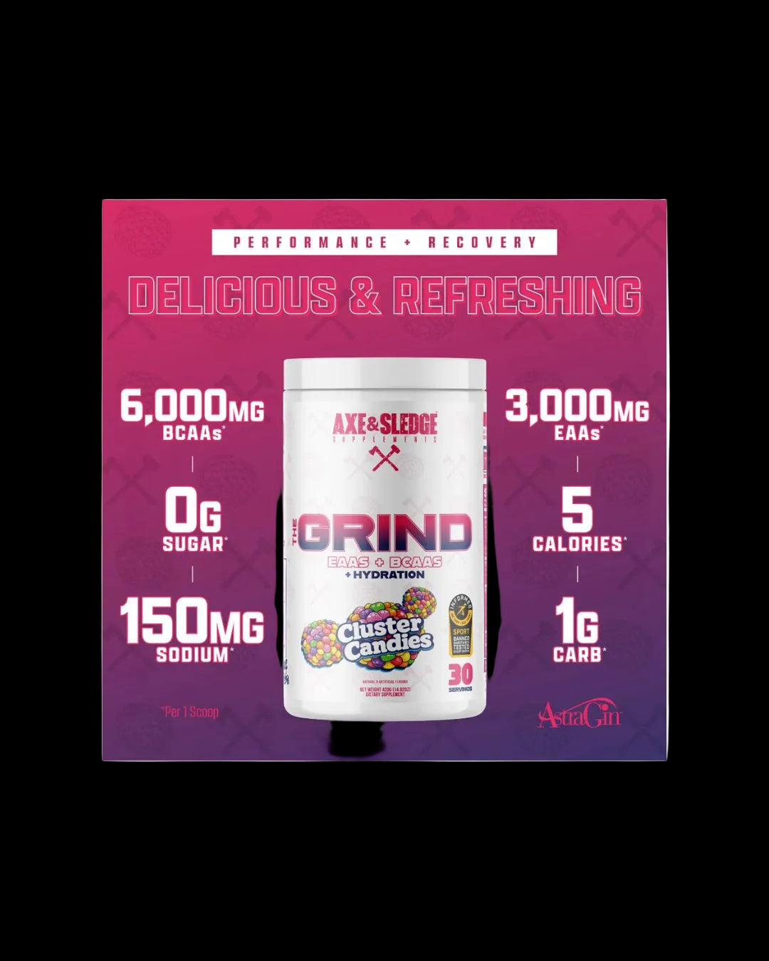 Axe & Sledge Supplements The Grind EAA/BCAA Intra Workout Powder 30 Servings