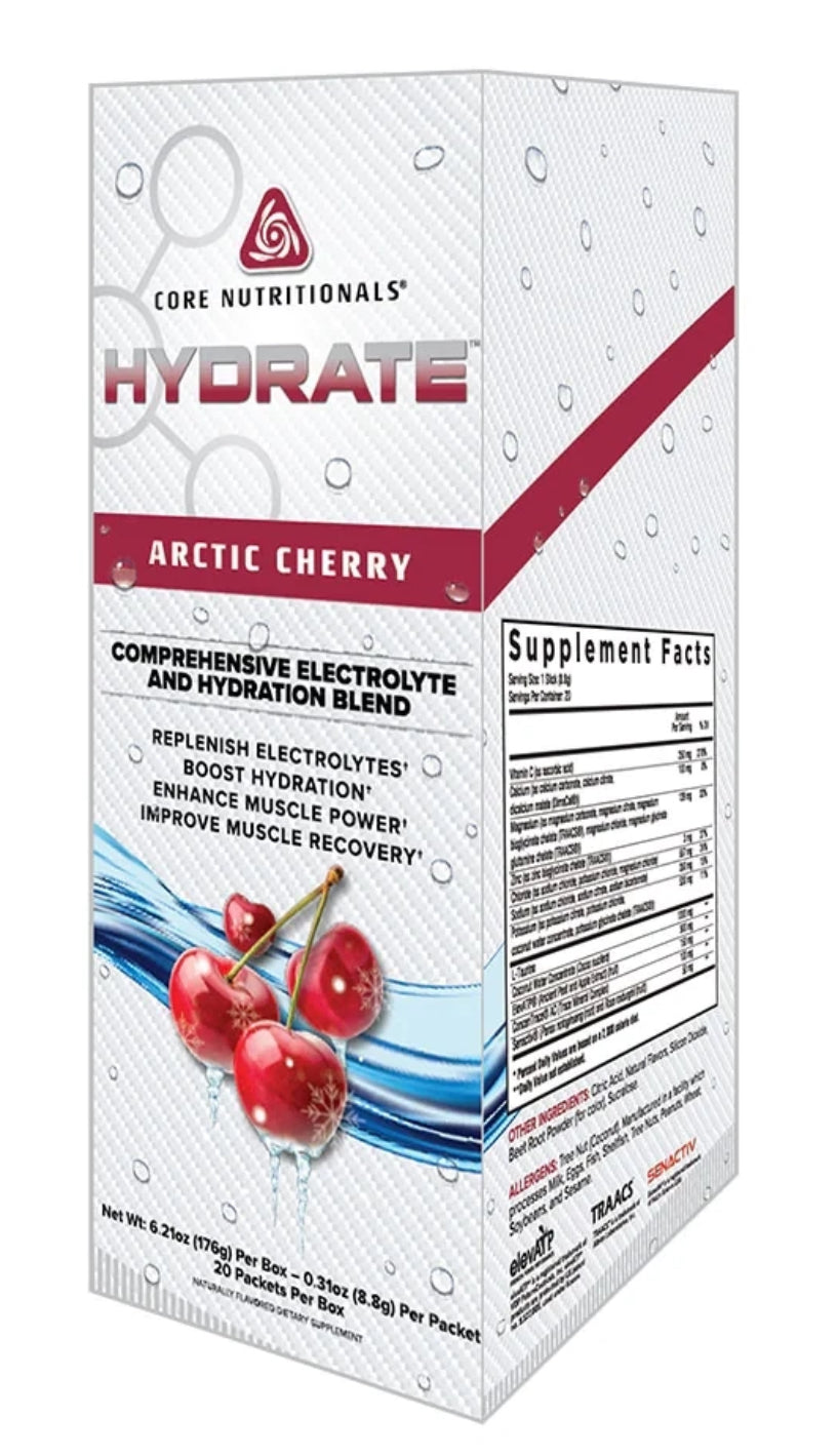 Core Nutritionals Hydrate Stick Packs Arctic Cherry