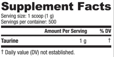 Nutrabio Taurine 500g Powder