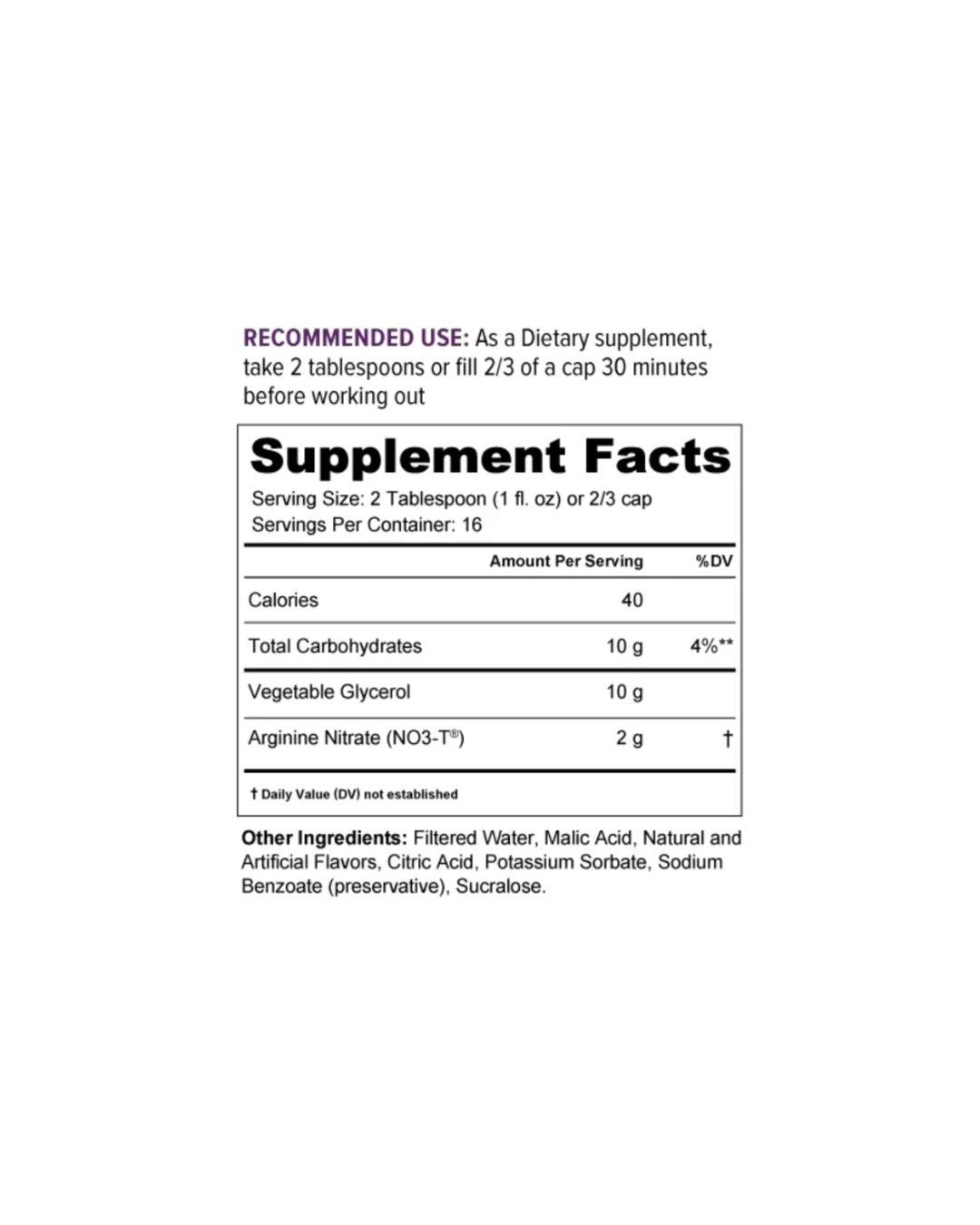 Cutler Nutrition Liquid Pump: Liquid Glycerol with Arginine Nitrates