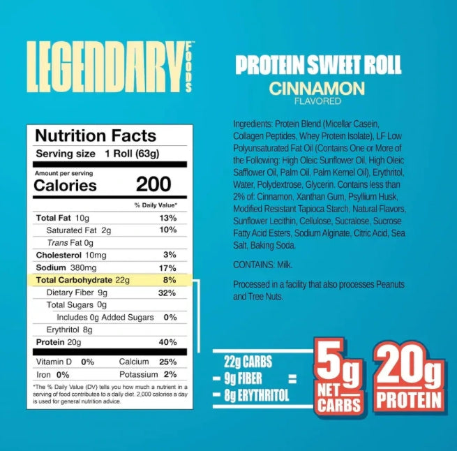 Legendary Foods Protein Sweet Rolls Cinnamon