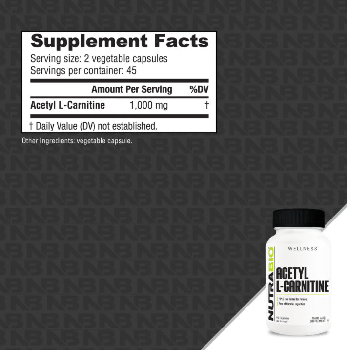 Nutrabio Acetyl L-Carnitine 500 mg