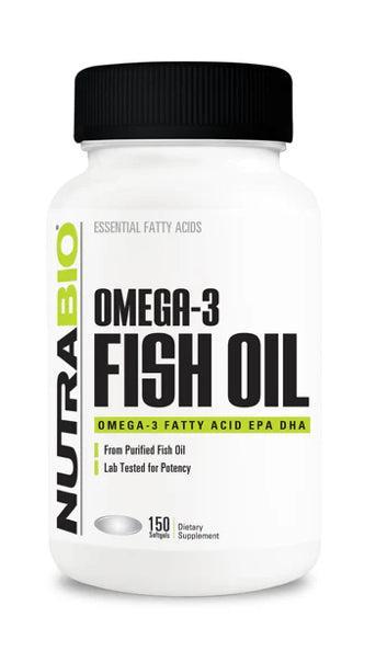 "NutraBio Omega 3 Fish Oil 150 Softgels-The Supplement Stop"