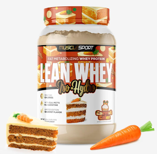 "Musclesport Lean Whey® Iso Hydro Gourmet Protein 2LB-Carrot Cake-The Supplement Stop"