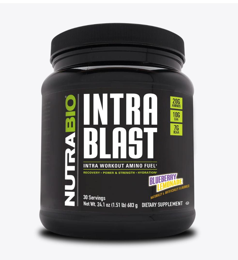 "NutraBio Intra Blast-Blueberry Lemonade-The Supplement Stop"