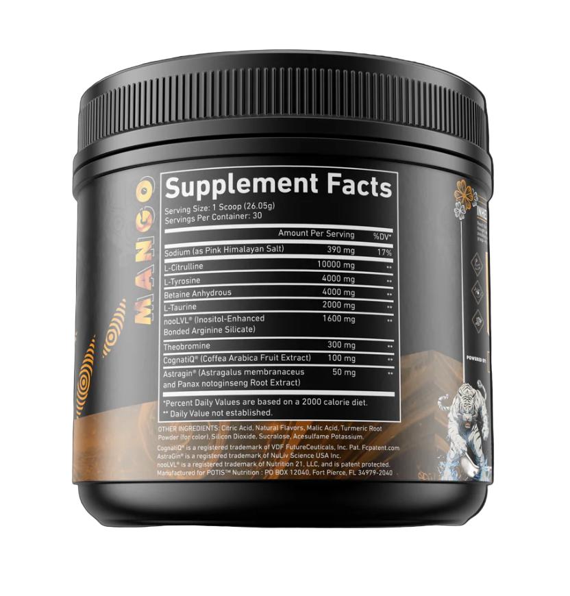"POTIS Nutrition Drums of Liberation Non Stimulant Preworkout-The Supplement Stop"