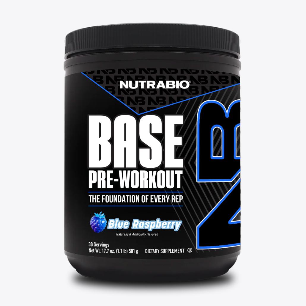 "NutraBio Base Preworkout-Blue Raspberry-The Supplement Stop"
