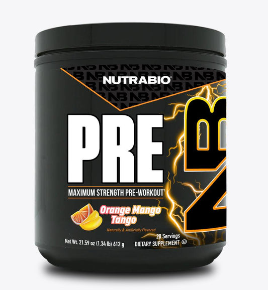 "NutraBio PRE-Orange Mango Tango-The Supplement Stop"