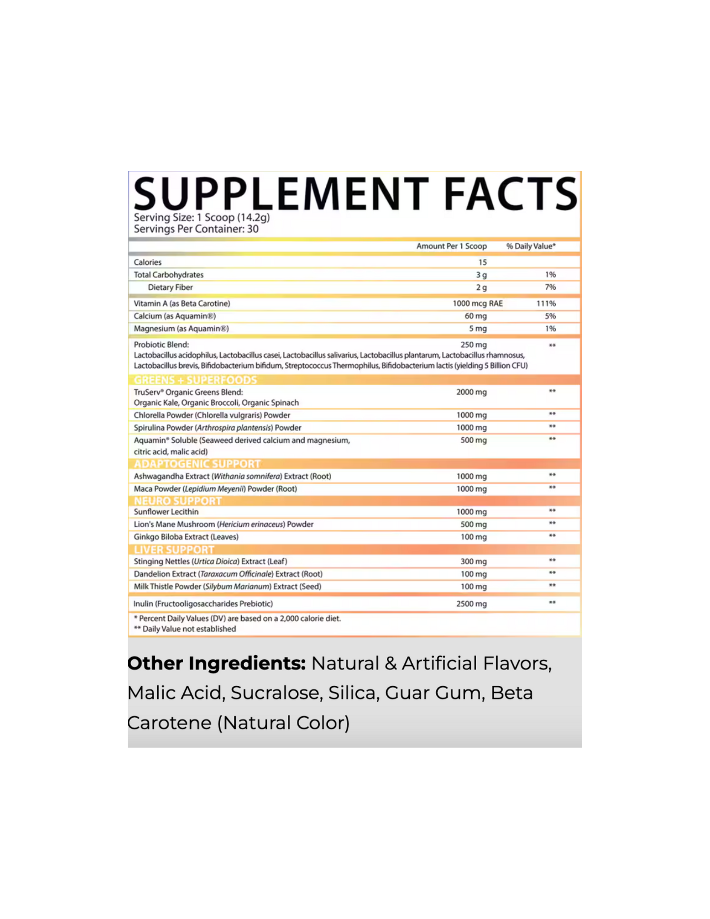 "Inspired Nutra Greens-The Supplement Stop"