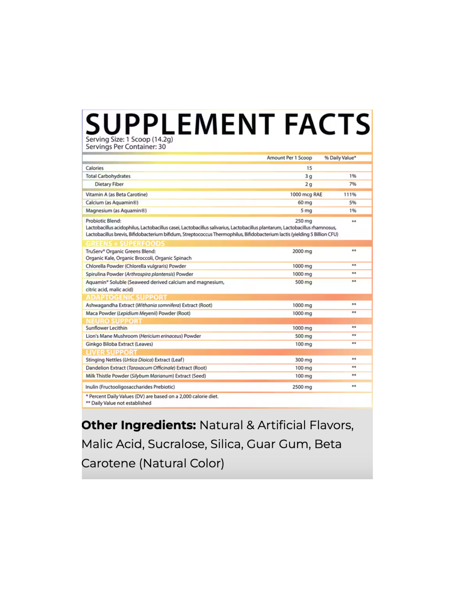 "Inspired Nutra Greens-The Supplement Stop"