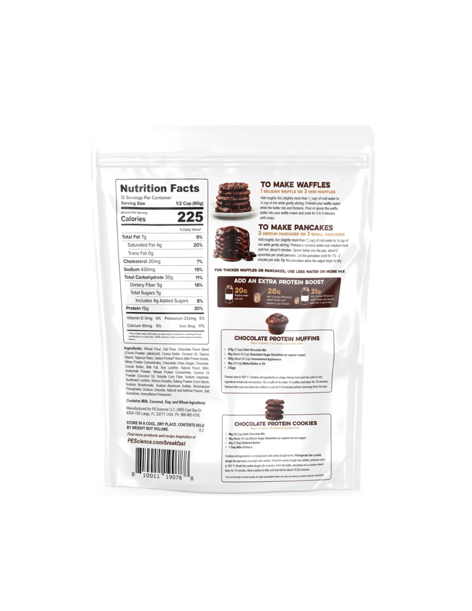 "PEScience Protein Pancake & Waffle Mix-The Supplement Stop"