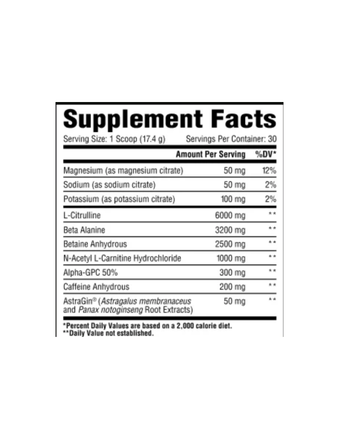 "Core Nutritionals Pre-The Supplement Stop"