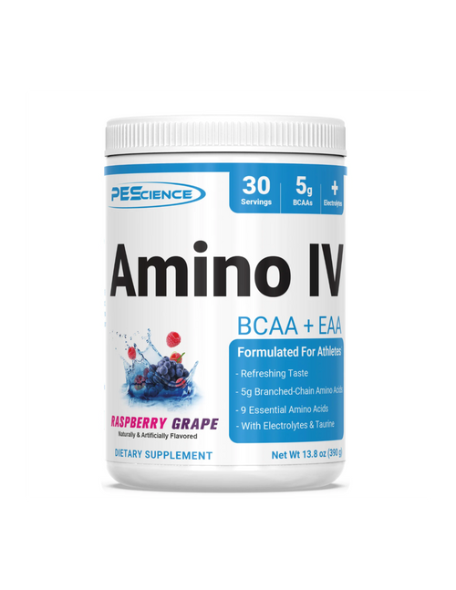 "PEScience Amino IV-Raspberry Grape-The Supplement Stop"