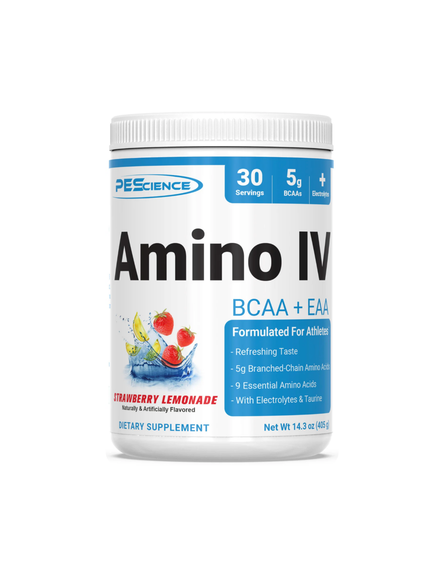 "PEScience Amino IV-Strawberry Lemonade-The Supplement Stop"