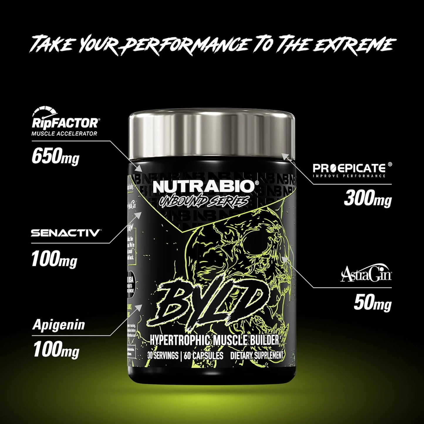"Nutrabio Unbound BYLD Muscle Builder Main Ingredients-The Supplement Stop"