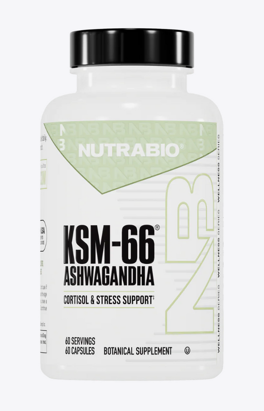 "Nutrabio KSM66 Ashwagandha Cortisol And Stress Support-The Supplement Stop"