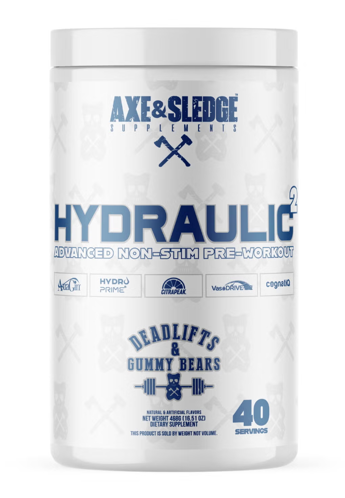 "Axe & Sledge Supplements Hydraulic Advanced Non-Stim Preworkout Gummy Bear Flavor-The Supplement Stop"