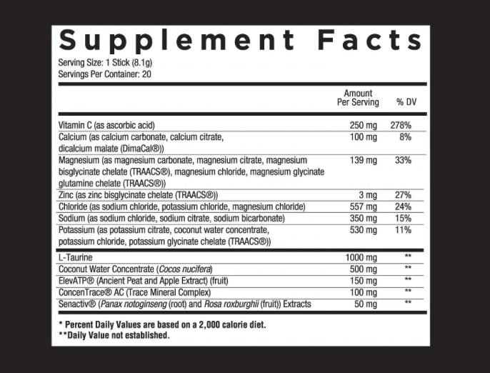 Core Nutritionals Hydrate Stick Packs Strawberry Margarita