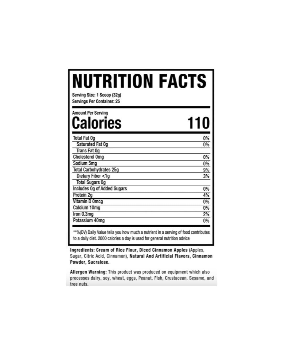 Musclesport Cream'd Rice Gourmet - Hot Cereal - 25 Servings