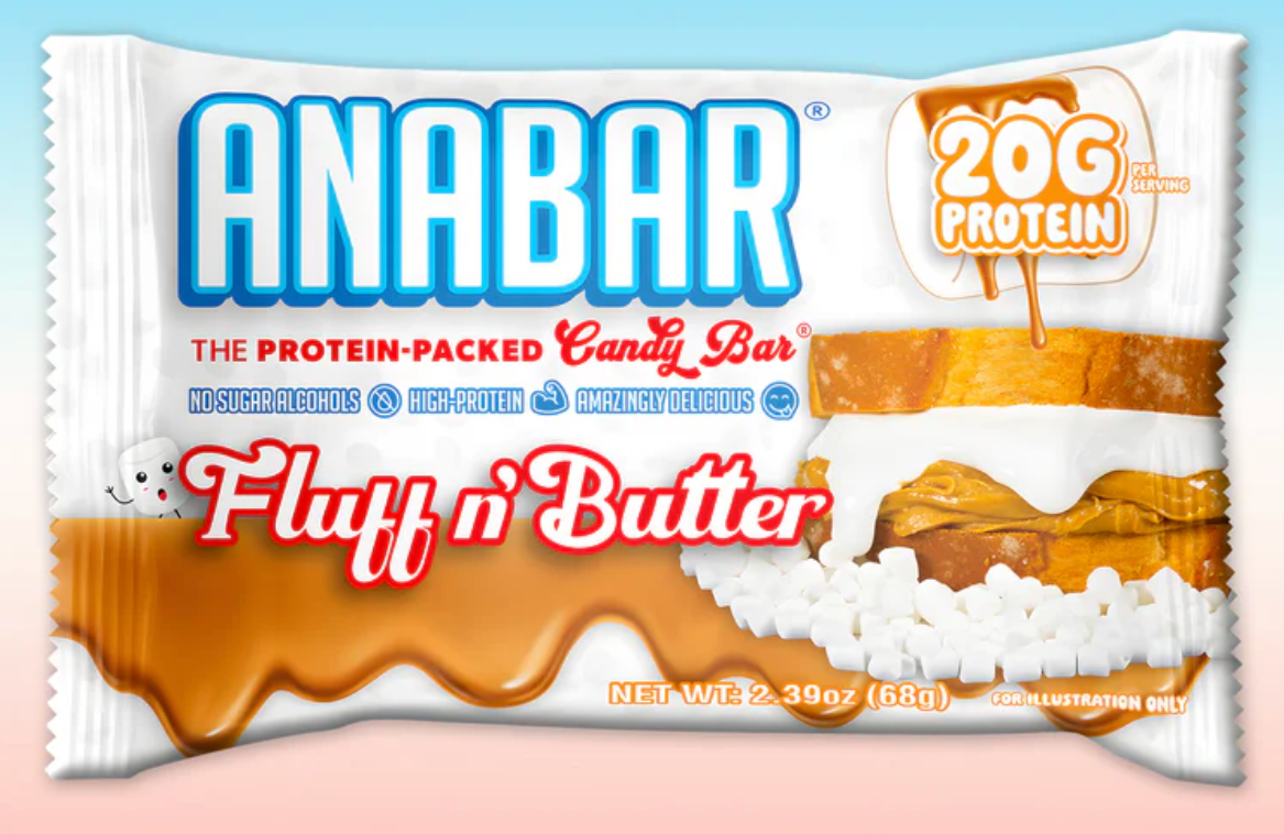 Anabar Protein Packed Candy Bar Fluff n Butter Flavor-The Supplement Stop