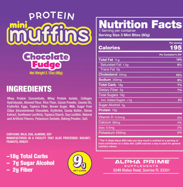 Prime Bites Protein Mini Muffins