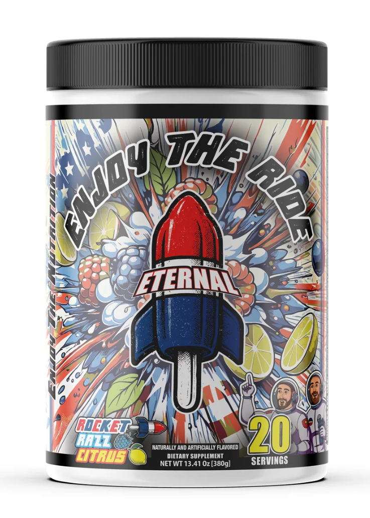 ENJOY THE RIDE: ETERNAL Preworkout-Rocket Razz Citrus-The Supplement Stop