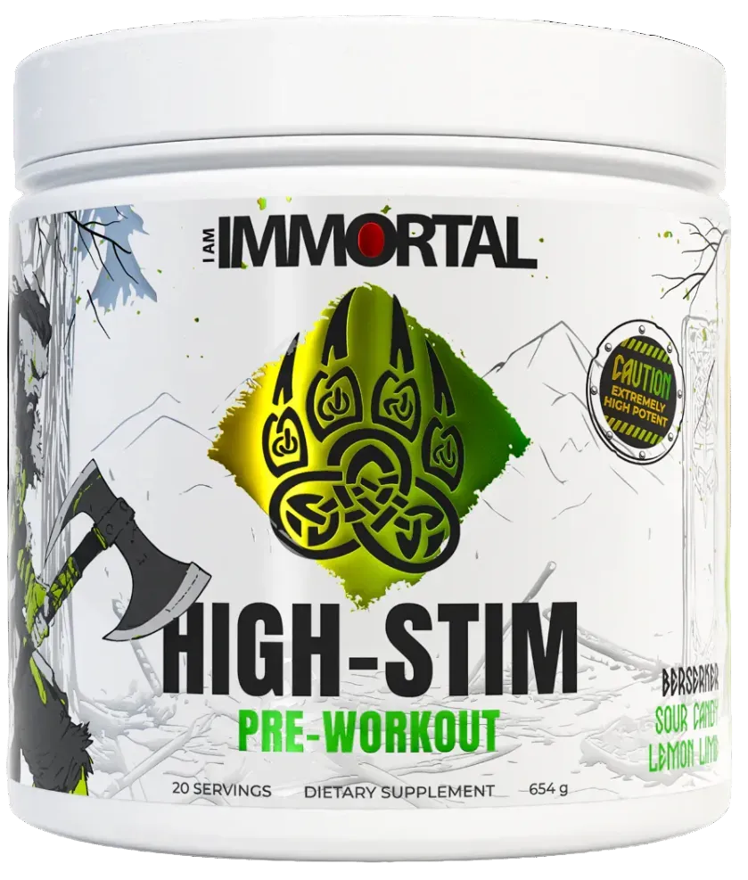I Am Immortal Berserker High Stim Preworkout Lemon Lime Flavor-The Supplement Stop