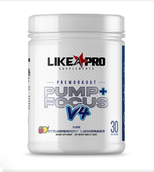 Like A Pro Supplements Pump and Focus Preworkout V4-Strawberry Lemonade-The Supplement Stop