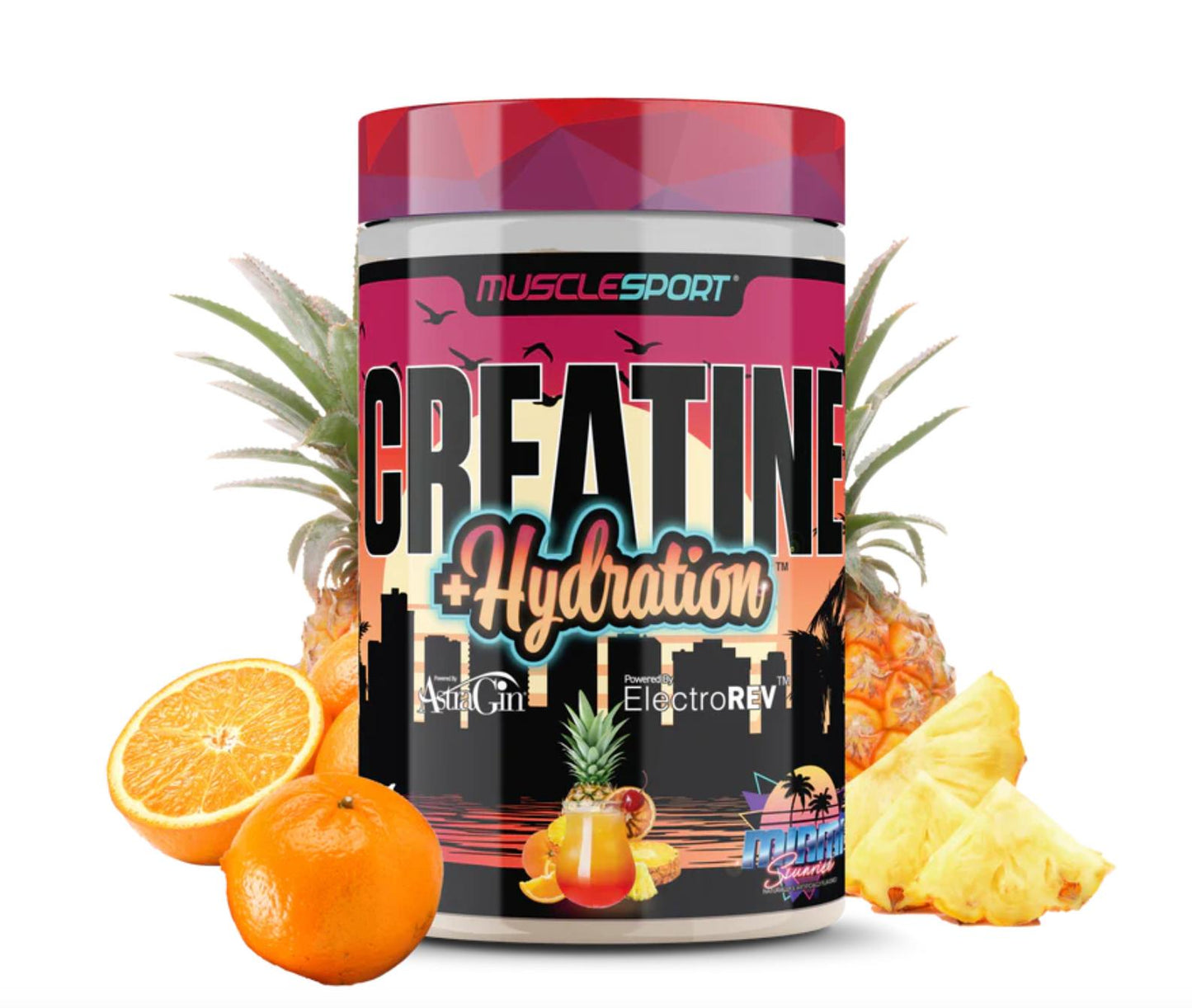 Musclesport Creatine + Hydration-Miami Sunrise (Mango Miami Vice)-The Supplement Stop