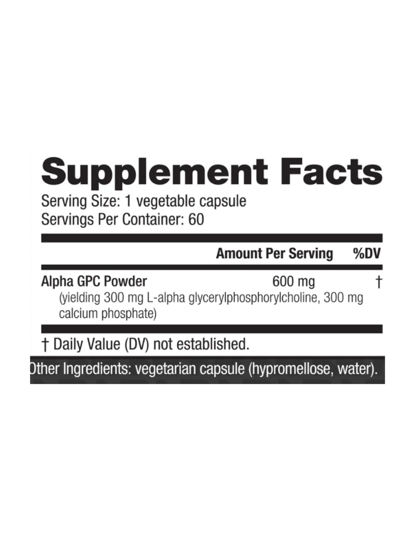 NutraBio Alpha GPC 60 Capsules-The Supplement Stop