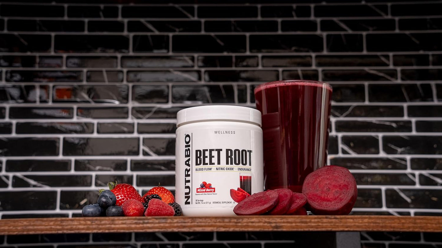 Nutrabio Beet Root Powder Mixed Berry Flavor-The Supplement Stop