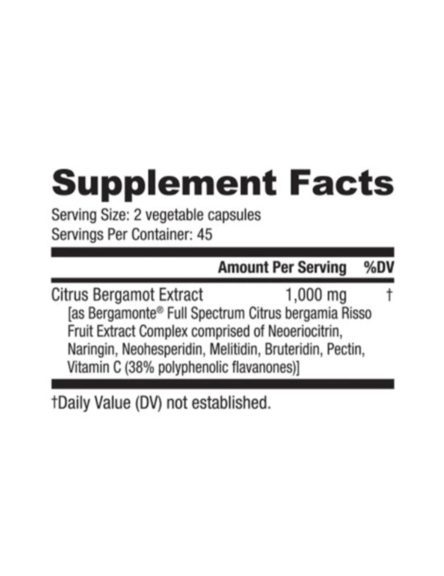 NutraBio Citrus Bergamot 1000 mg-The Supplement Stop
