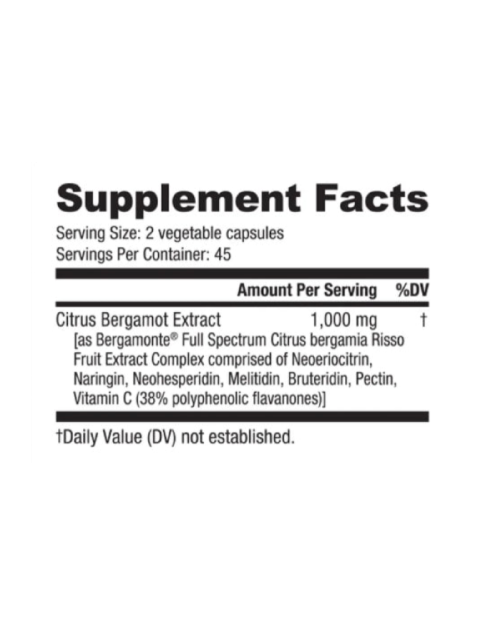 NutraBio Citrus Bergamot 1000 mg-The Supplement Stop