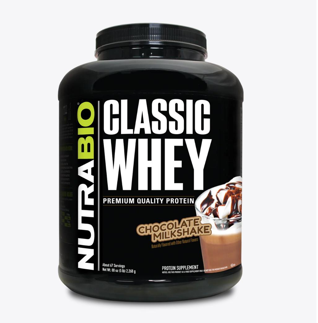 NutraBio Classic Whey Protein Powder 5LB-Chocolate Milkshake-The Supplement Stop