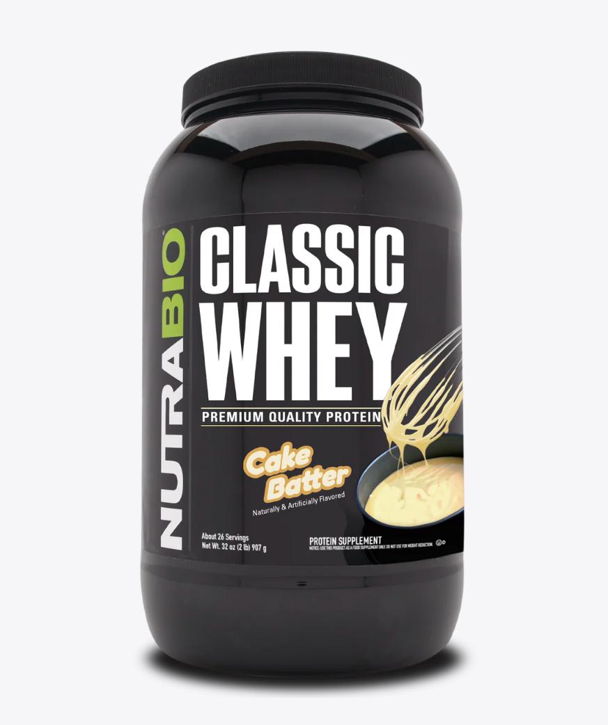 NutraBio Classic Whey Protein Powder 2LB-Cake Batter-The Supplement Stop
