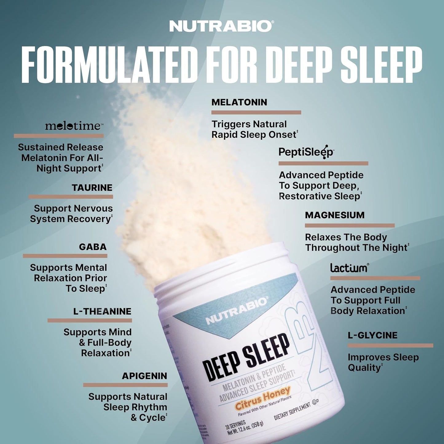 Nutrabio Deep Sleep Formula Breakdown-The Supplement Stop