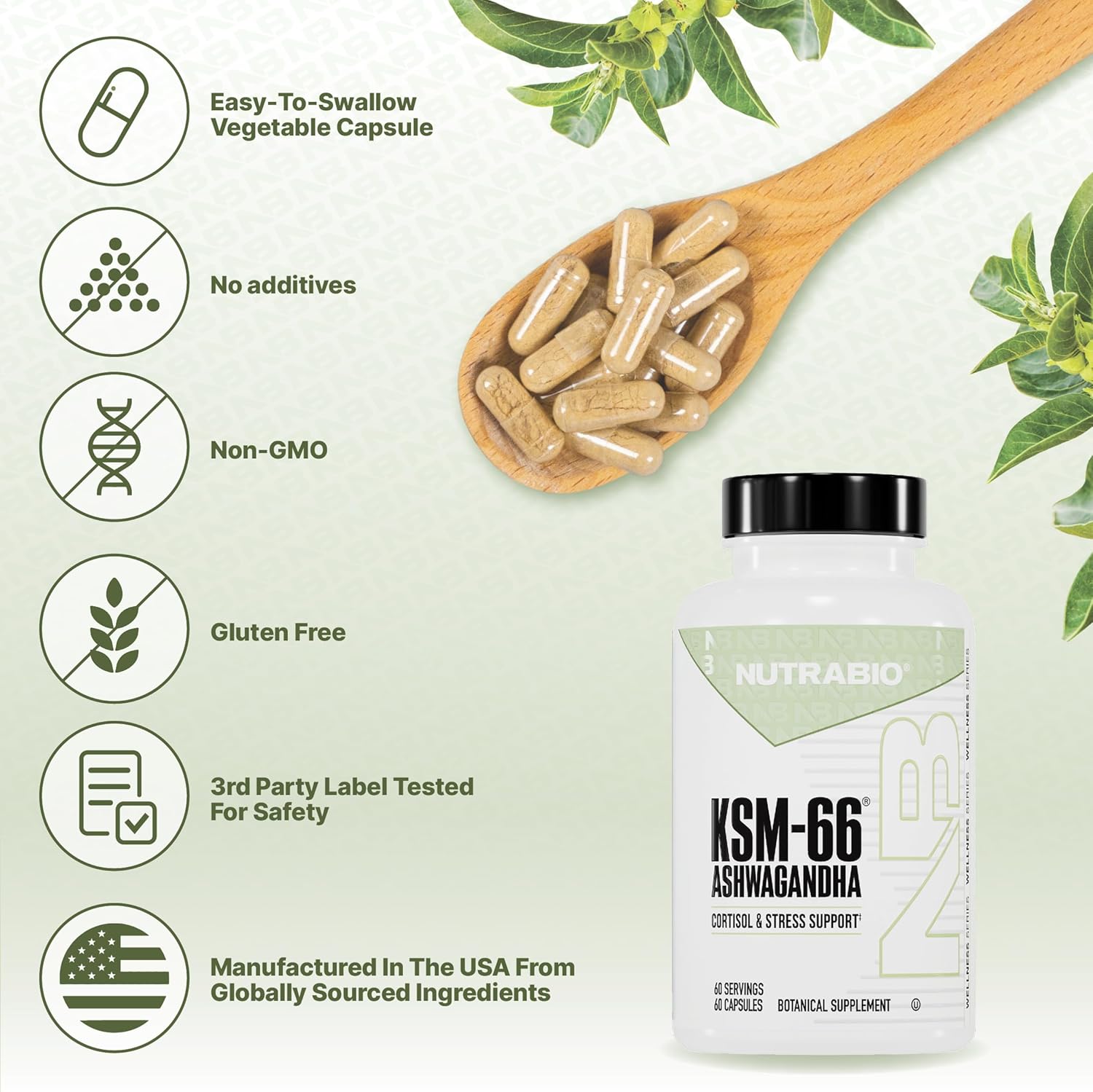 Nutrabio KSM66 Ashwagandha Information-The Supplement Stop